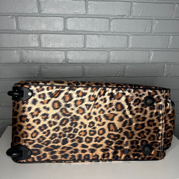 Betsey Johnson Leopard Print 22-inch Rolling Duffel Bag - Picture 14 of 16